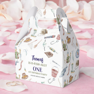 Fishing 1st Birthday   O-Fish-Ally One party Favor Boxes
