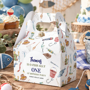 Fishing 1st Birthday O-Fish-Ally One party Favor Boxes