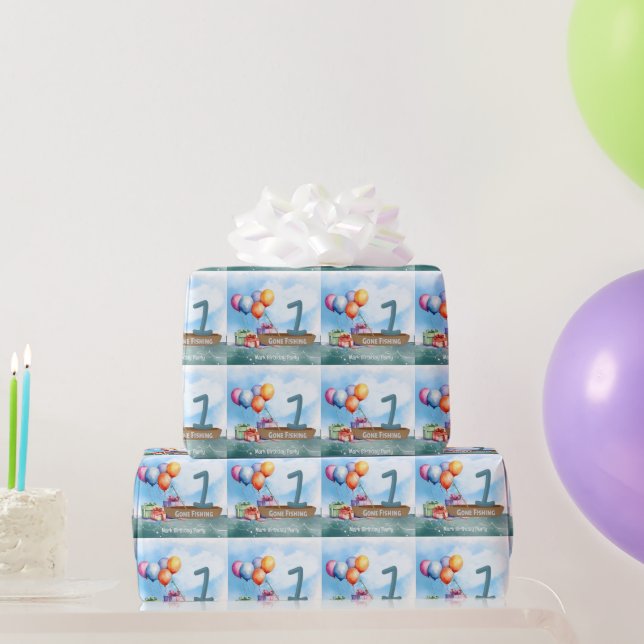 Fishing 1st Birthday  Wrapping Paper (Party Gifts)