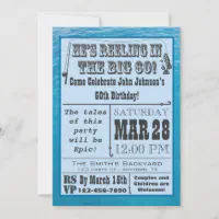 Fishing Birthday Party Invitation / invite - 30th 40th 50th 60th