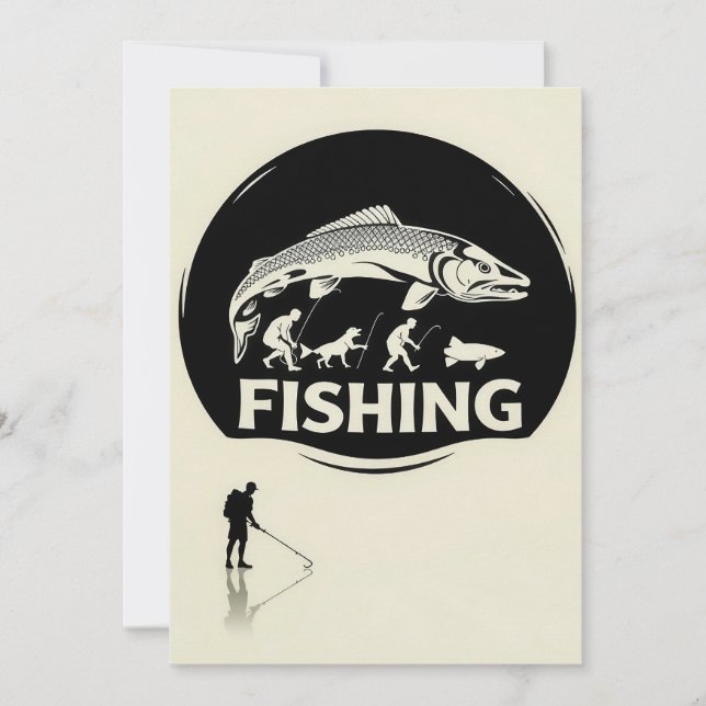 Fishing  a Journey Through Time Invitation (Front)