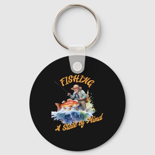 Fishing A State of Mind Keychain