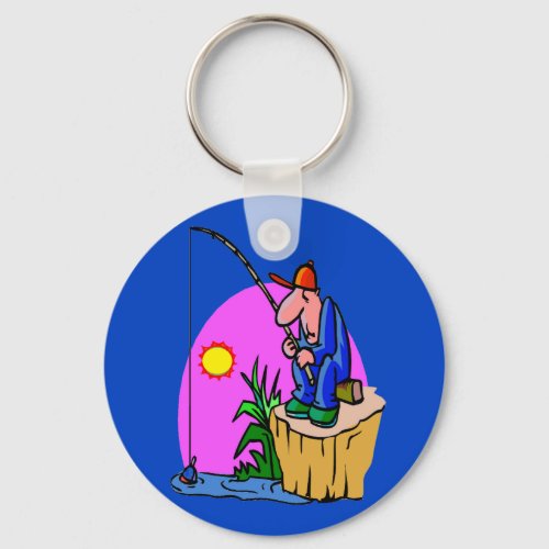 Fishing add name or text keychain