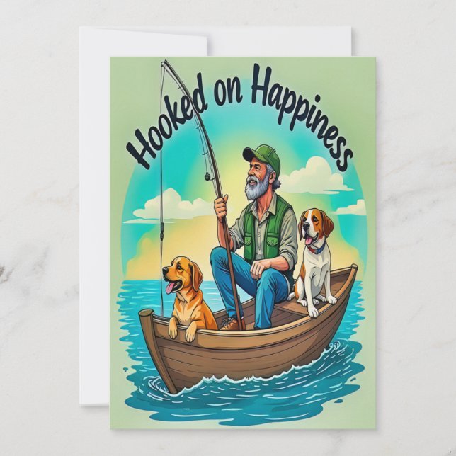 Fishing Adventures with Paws Invitation (Front)