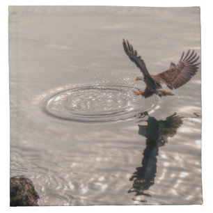 Fishing American Bald Eagle Wildlife Photo Napkin