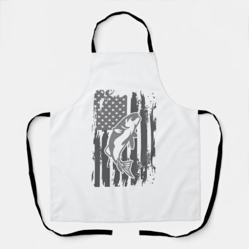 Fishing American Flag Apron