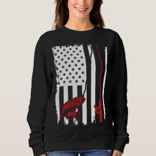 Fishing  American Flag Bass Fishing Sweatshirt