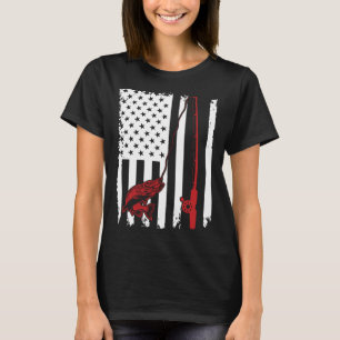 Fishing American Flag Bass Fishing T-Shirt