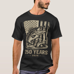 Fishing American Flag Fisherman Patriotic day 4th  T-Shirt