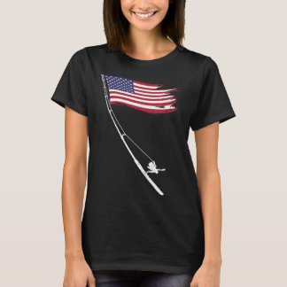 Fishing  American Flag Fishing Rod T-Shirt