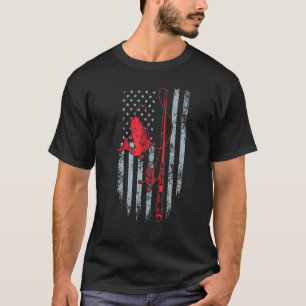 Fishing American Flag T-Shirt