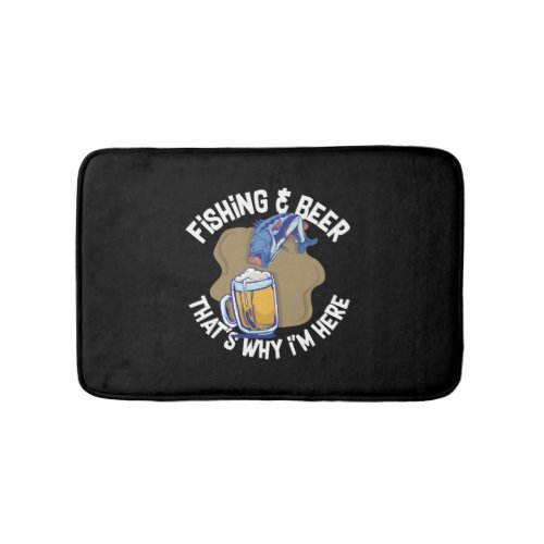 Fishing And Beer _ Fishing Bath Mat