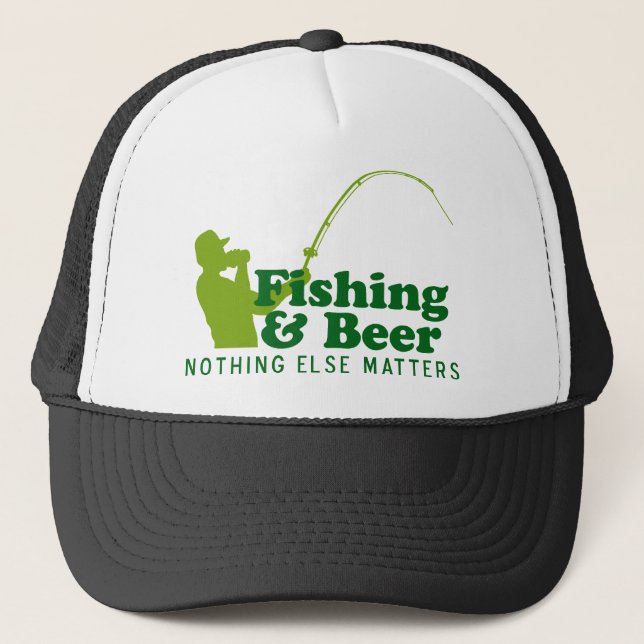 Fishing and Beer Trucker Hat (Front)