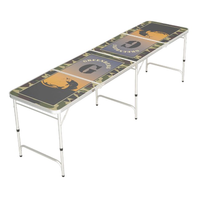 Fishing and Camo Beer Pong Table (Angled)