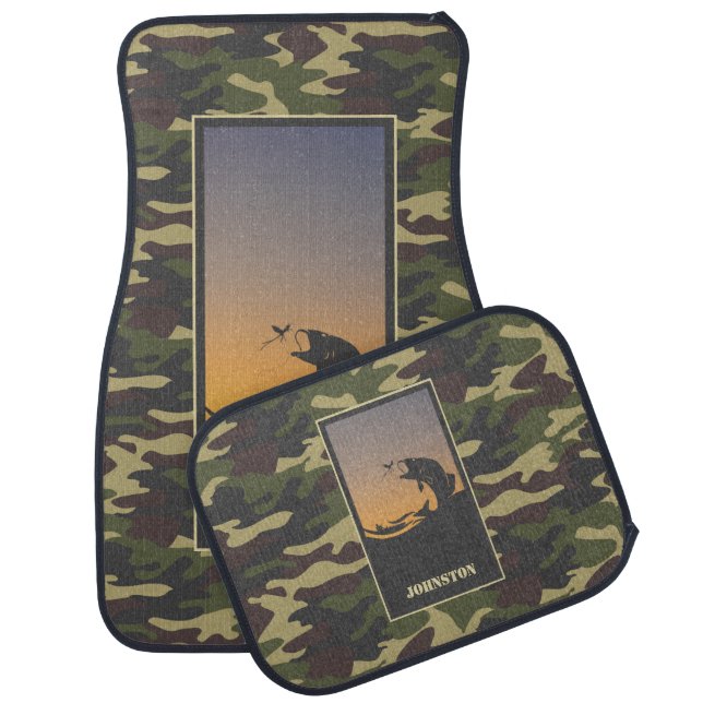 Fishing and Camo Car Floor Mat (Set)