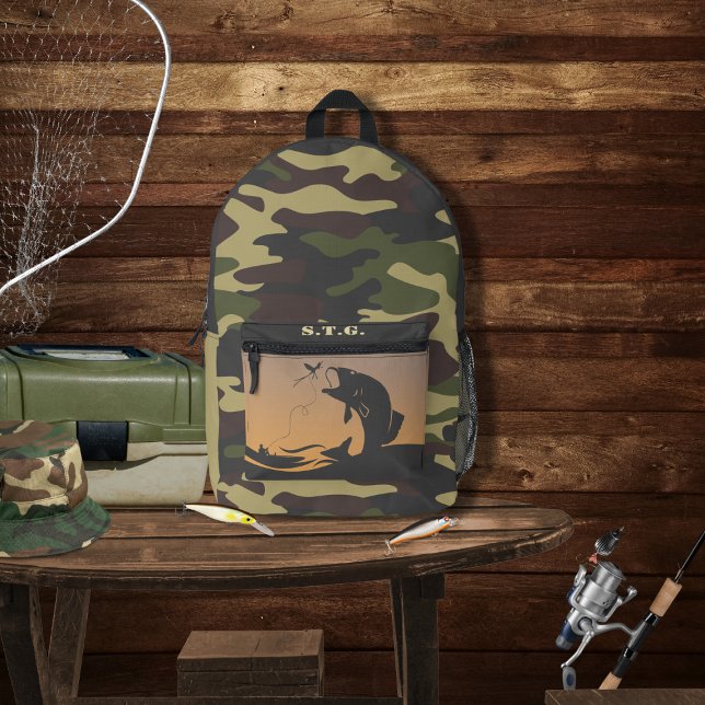 Fishing and Camo Printed Backpack (Creator Uploaded)