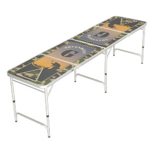 Fishing and Camo Triangle Beer Pong Table