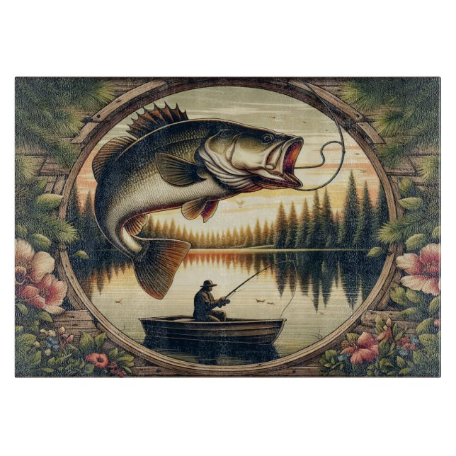 Fishing and Catching the big trout Cutting Board (Front)