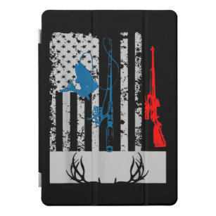 Fishing And Deer Hunting American Flag iPad Pro Cover