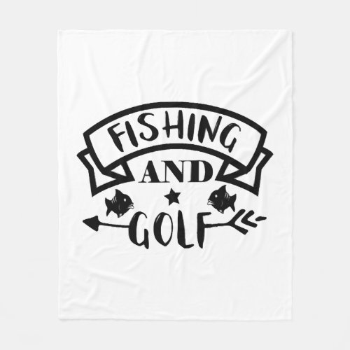 Fishing And Golf Fishing Fleece Blanket