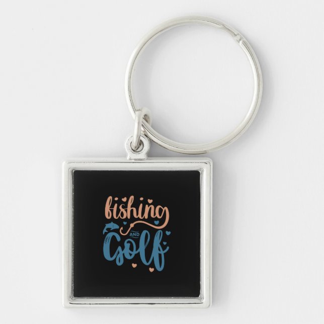 Fishing And Golf Keychain (Front)
