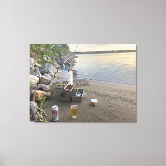 Fishing and Have a Beer Canvas Print