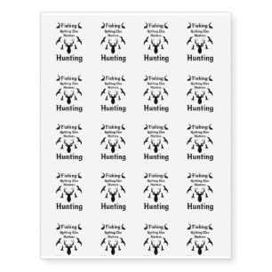 Fishing And Hunting For Men Women Temporary Tattoos