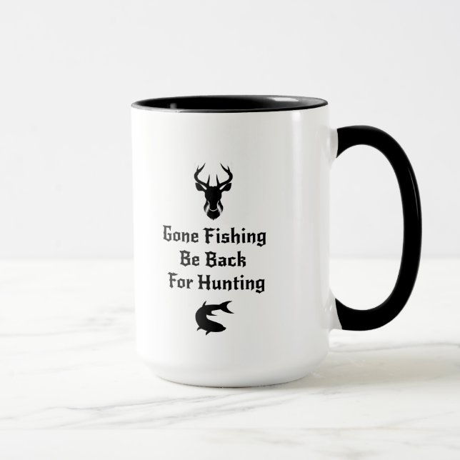 Fishing And Hunting Funny Hunter Gifts Mug (Right)
