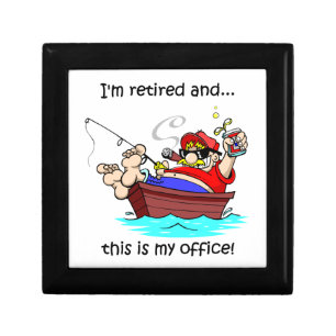 fishing and retirement keepsake box
