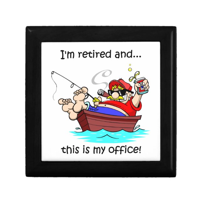 fishing and retirement keepsake box (Front)