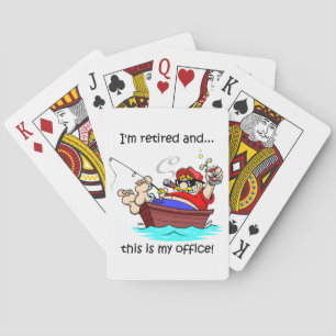fishing and retirement poker cards
