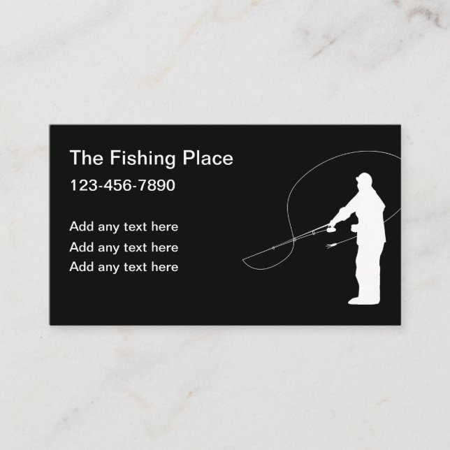 Fishing And Sports Theme Business Cards (Front)