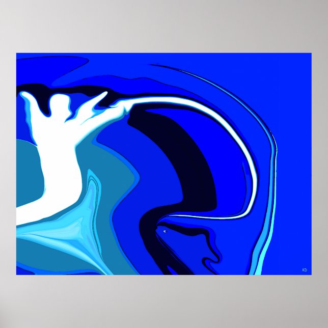 Fishing Angel Abstract Poster (Front)