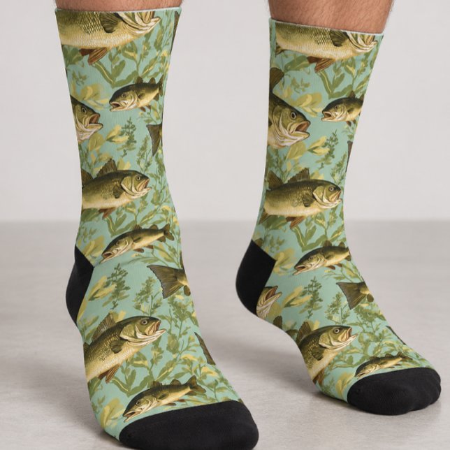 Fishing Angler Bass Fish  Socks (Creator Uploaded)