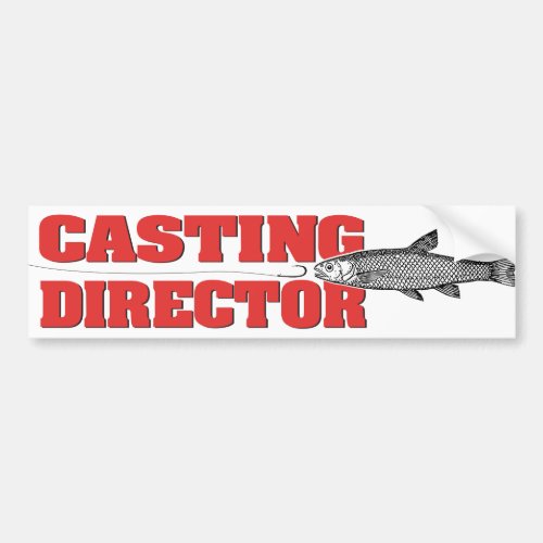 Fishing Angler Casting Director Funny Bumper Sticker