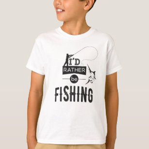 Id Rather Be Fishing Kids T-Shirt by Jacob Zelazny - Fine Art America