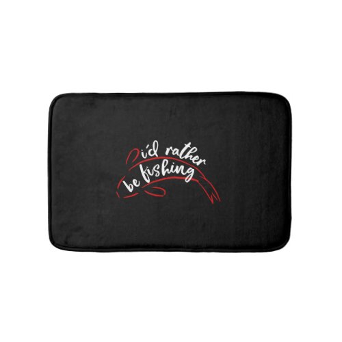 Fishing anglers angling fish bath mat