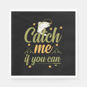 Fishing Art Catch Me If You Can Napkins