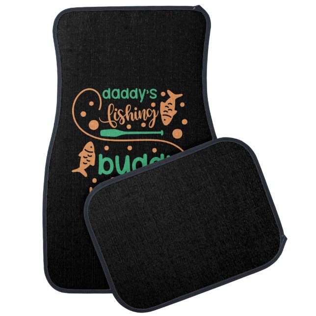 Fishing Art Daddy Fisher Friends Car Floor Mat (Set)