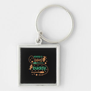 Fishing Art Daddy Fisher Friends Keychain