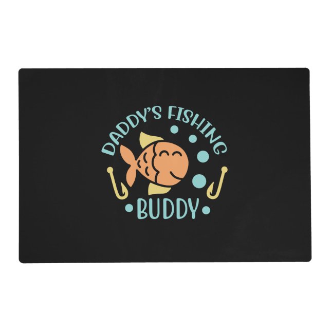 Fishing Art Daddy Fishing Friends Placemat (Front)