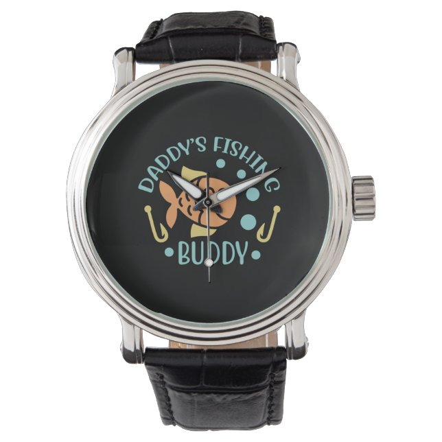 Fishing Art Daddy Fishing Friends Watch (Front)