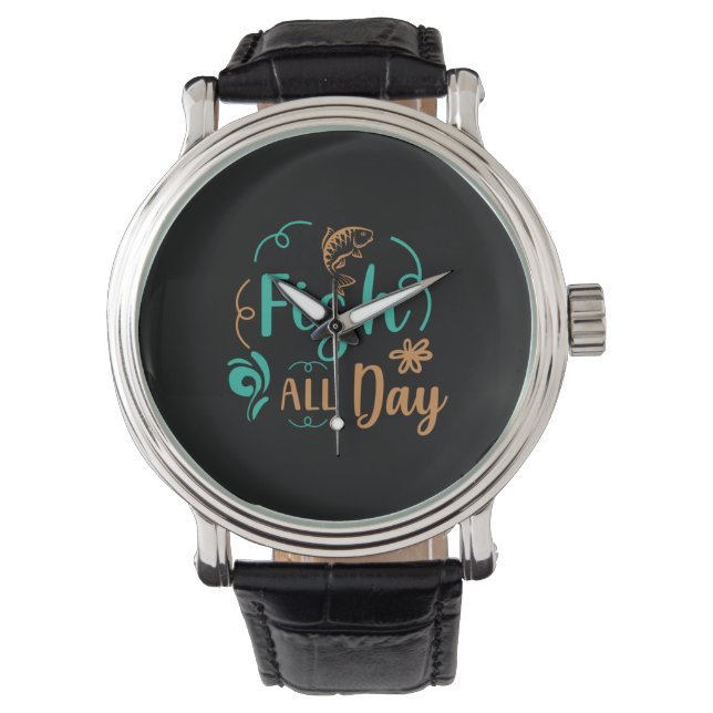 Fishing Art Fish All Day Watch (Front)