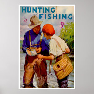 Fishing Art Hunting And Fishing Magazine Poster