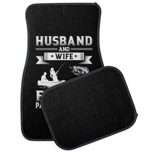 Fishing Art Husband And Wife Fishing Partners Car Floor Mat