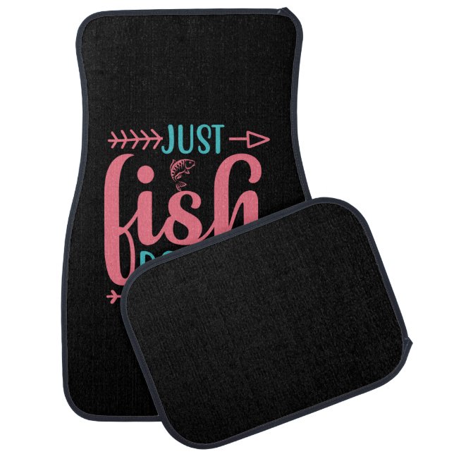 Fishing Art Just Fish Car Floor Mat (Set)