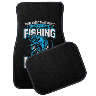 Fishing Art Papa Loves More Than Fishing Car Floor Mat