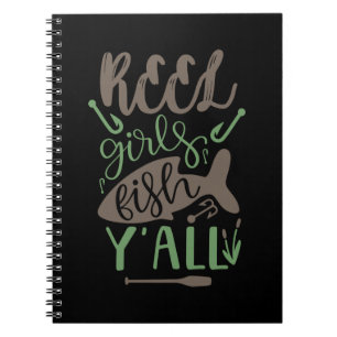 Fishing Art Real Girls Fish Yall Notebook