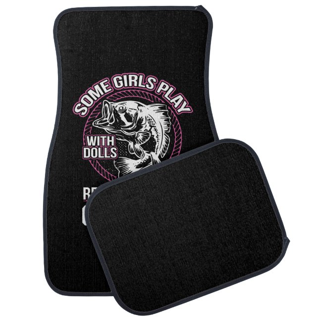 Fishing Art Real Girls Go Fishing Car Floor Mat (Set)