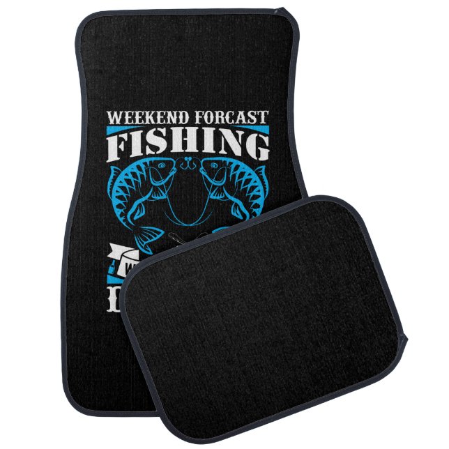 Fishing Art Weekend Fishing And Drinking Car Floor Mat (Set)